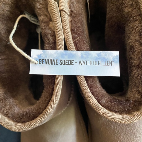 Cushionaire Tan Mini Boots Size 9.5 Suede Pull On Boot With Memory Foam. - Picture 7 of 8